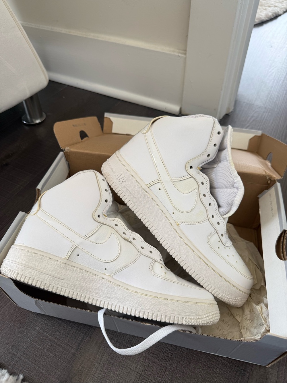 Nike High-Top Sneakers in White